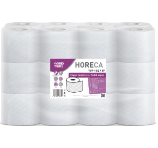 Toilet paper HORECA HYBRID WHITE TYPE 185/17 24 rolls
